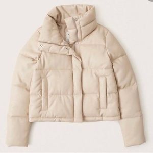 Abercrombie Vegan Leather Mini Puffer
